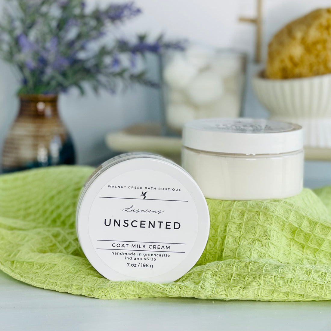 one unscented cream is sitting on it&