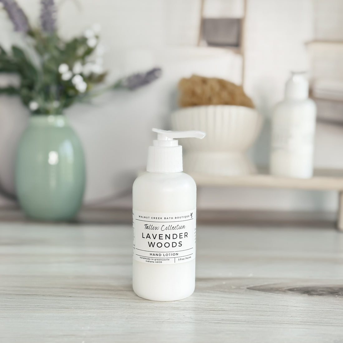 White lotion bottle labeled &