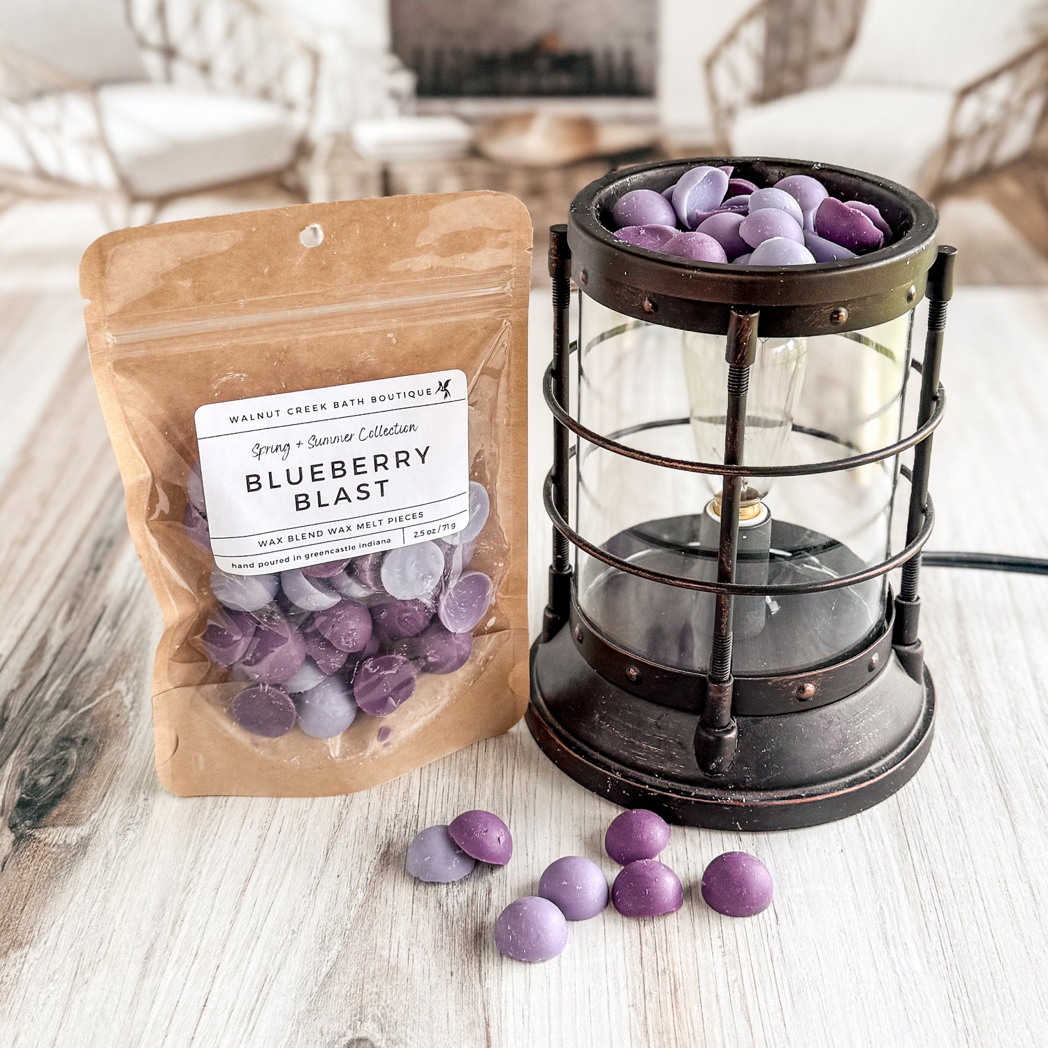 Wax melts in a packaging labeled &