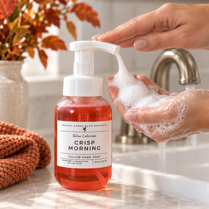 A bottle of Walnut Creek Bath Boutique Farrow Hand Soap in &