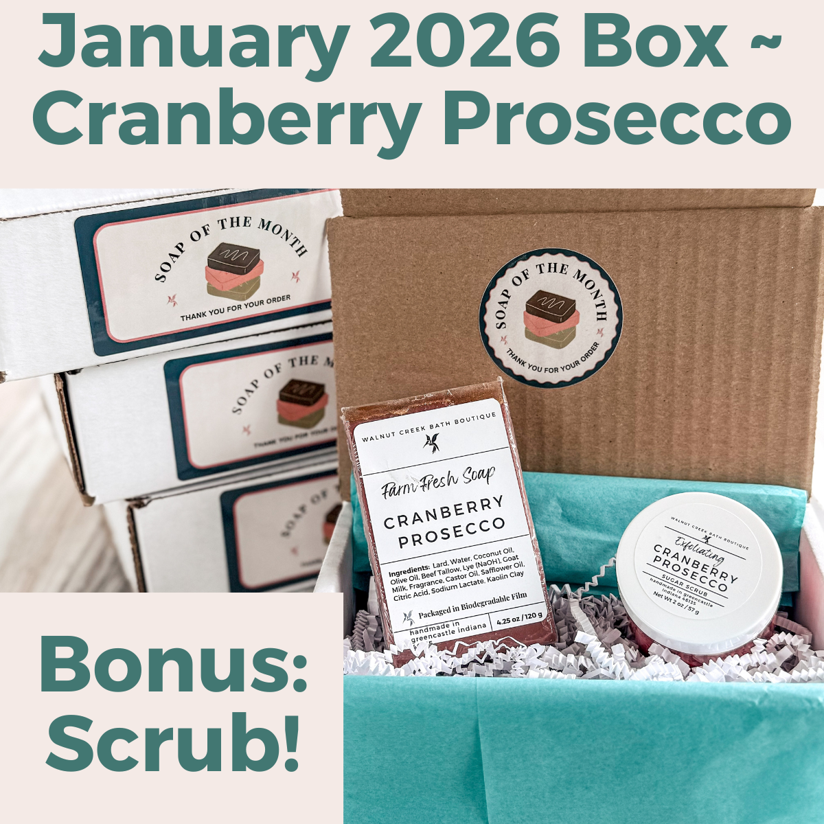 picture of soap in a box along with a bonus item