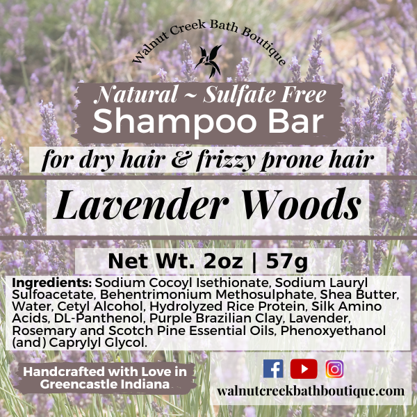 Lavender Woods Sulfate Free ~ For Dry, Curly or Frizzy Hair