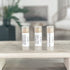3 natural lip balms on a tray in a line to show simple labels