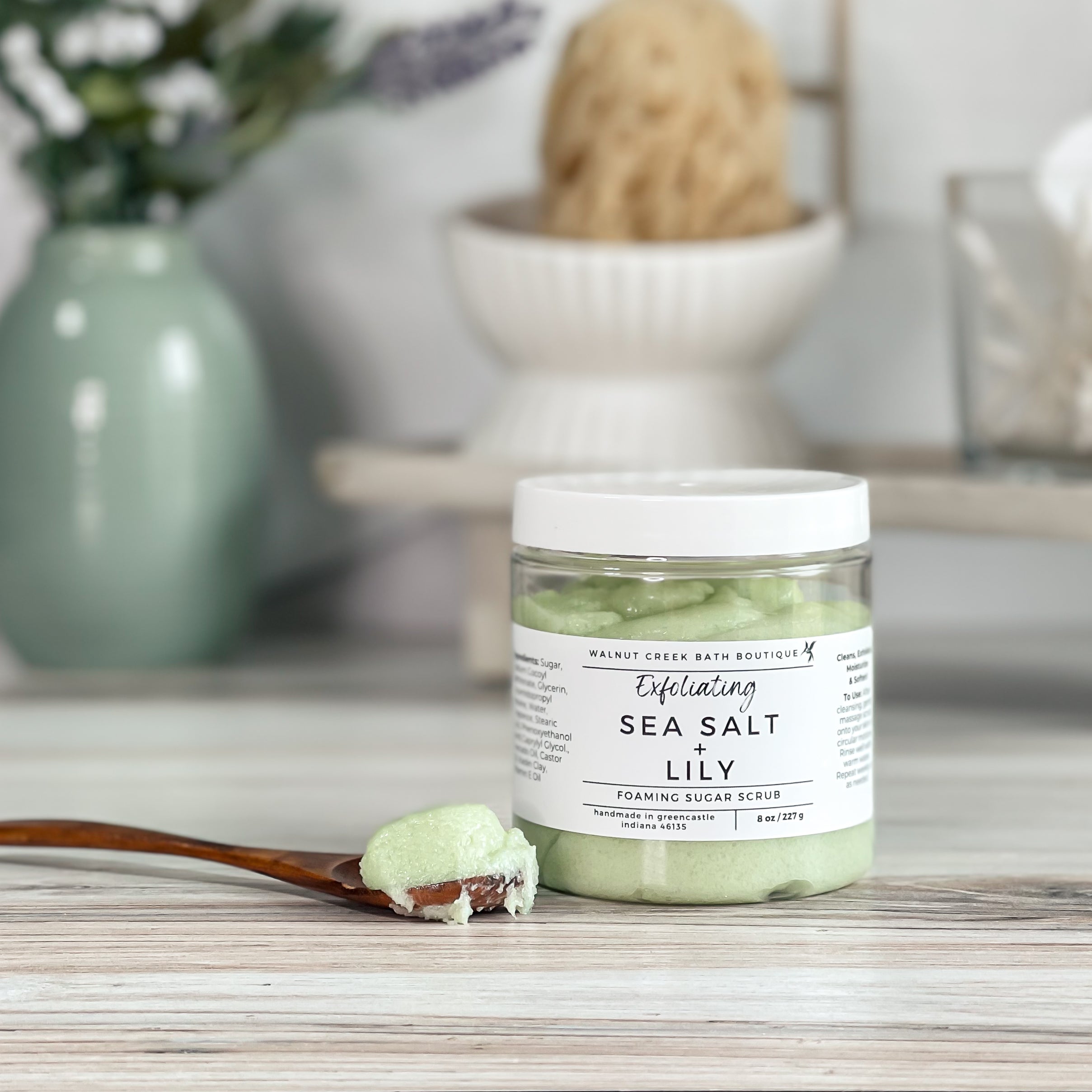 Sea Salt + Lily Foaming Scrub