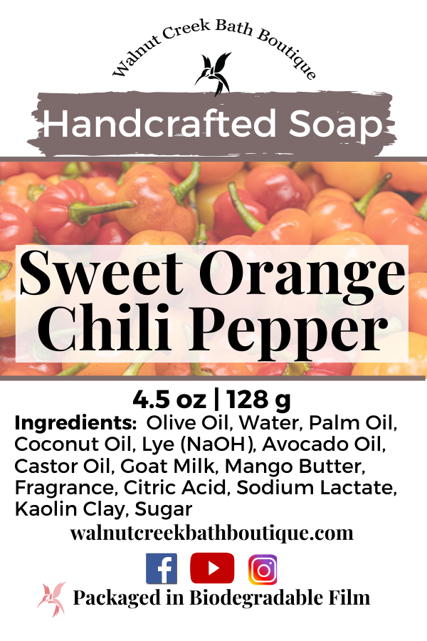 Sweet Orange Chili Pepper Goat Milk Soap